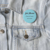 Badge Rond 5 Cm Mariés add nom du couple date année simulation de (En situation)