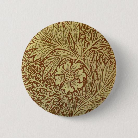 Badge Rond 5 Cm Marigold William Morris Motif d'antiquité (Devant)