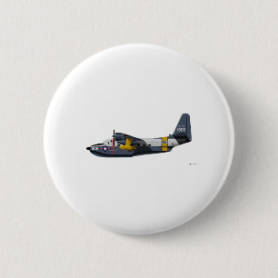 Badge Rond 5 Cm Marine d'albatros de Grumman HU-16B