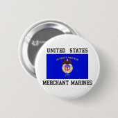 Badge Rond 5 Cm Marine marchande des USA (Devant & derrière)