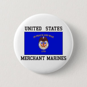 Badge Rond 5 Cm Marine marchande des USA