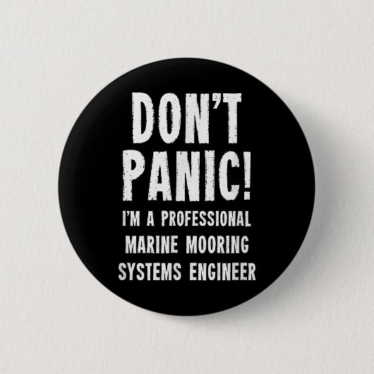 Badge Rond 5 Cm Marine Mooring Systems Engineer  (Devant)