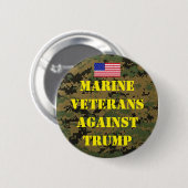Badge Rond 5 Cm Marine Veterans Against Trump Button (Devant & derrière)