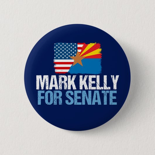 Badge Rond 5 Cm Mark Kelly pour le Sénat (Devant)