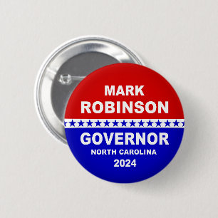 Badge Rond 5 Cm Mark Robinson Gouverneur Caroline du Nord 2024