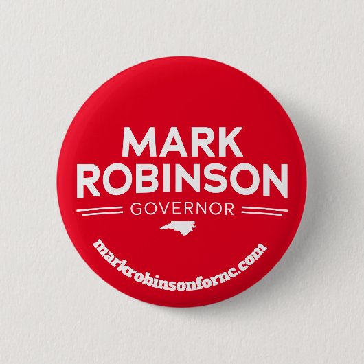 Badge Rond 5 Cm Mark Robinson pour Gouverneur 2024 (Devant)