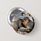 Badge Rond 5 Cm marmotte (Devant & derrière)