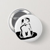 Badge Rond 5 Cm marmotte (Devant & derrière)