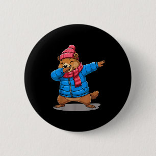 Badge Rond 5 Cm Marmotte Dabbing Marmotte Drôle 2 Février Marmotte