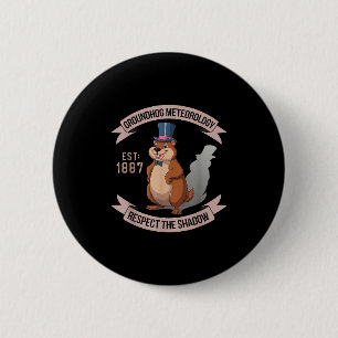 Badge Rond 5 Cm Marmotte Drôle Uni Adultes Enfants Noir Manches Co