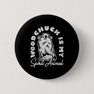 Badge Rond 5 Cm Marmotte FouisseurEst Mon Animal Spirituel _1