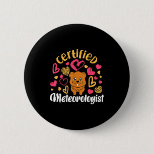 Badge Rond 5 Cm Marmotte météorologue certifiée