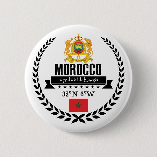Badge Rond 5 Cm Maroc (Devant)