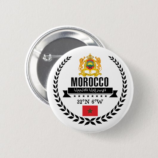 Badge Rond 5 Cm Maroc (Devant & derrière)
