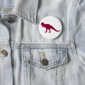 Badge Rond 5 Cm Maroon Dinosaur (En situation)