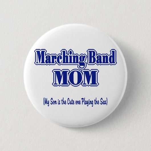 Badge Rond 5 Cm Marquage de bande maman/ saxophone (Devant)