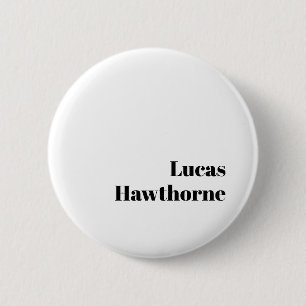 Badge Rond 5 Cm Marque Rétro Moderne Minimaliste pour Noms ou Entr