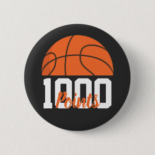 Badge Rond 5 Cm Marqueur de 1000 points de carrière Basketball Lyc