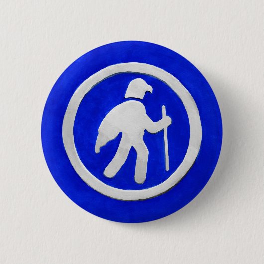 Badge Rond 5 Cm Marqueur de sentier de faucon (Devant)