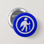 Badge Rond 5 Cm Marqueur de sentier de faucon (Devant & derrière)