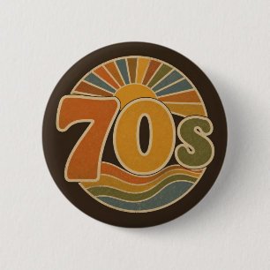 Badge Rond 5 Cm Marron des années 70 et Whatnot's