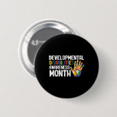 Badge Rond 5 Cm Mars Est Conscient Des Déficiences Nationales En M (Devant & derrière)