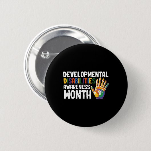 Badge Rond 5 Cm Mars Est Conscient Des Déficiences Nationales En M (Devant & derrière)