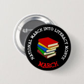 BADGE ROND 5 CM MARS EST MARS NATIONAL EN MOIS D'ALPHABÉTISATION B (Devant & derrière)