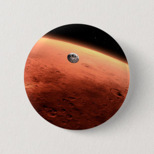 Badge Rond 5 Cm Mars Science Laboratory approchant Mars.