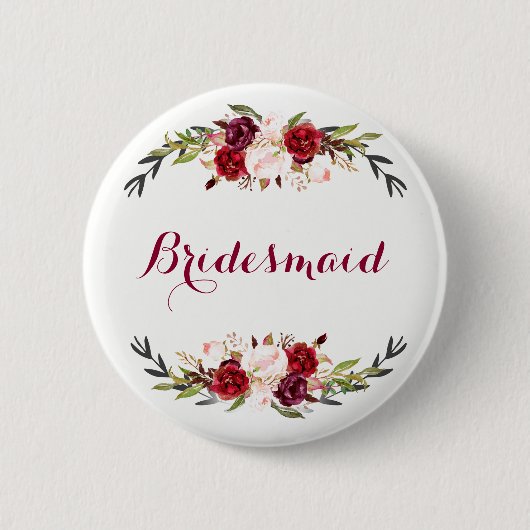 Badge Rond 5 Cm marsala bordeaux rouge rose (Devant)