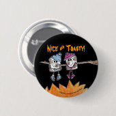 Badge Rond 5 Cm Marshmallows grillés (Devant & derrière)