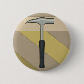 Badge Rond 5 Cm Marteau de géologue (Devant)