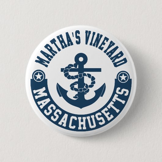 Badge Rond 5 Cm Martha's Vineyard le Massachusetts (Devant)