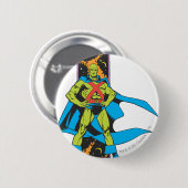 Badge Rond 5 Cm Martian Manhunter et l'espace (Devant & derrière)