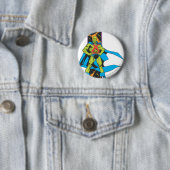 Badge Rond 5 Cm Martian Manhunter et l'espace (En situation)