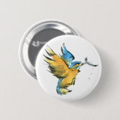 Badge Rond 5 Cm Martin-pêcheur (Devant & derrière)
