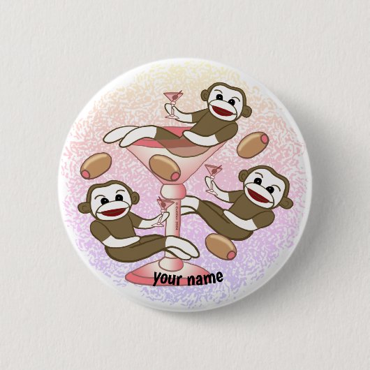 Badge Rond 5 Cm Martini au monkey (Devant)