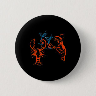 Badge Rond 5 Cm Martini Red Lobster Cuisine Italienne Esthétique É