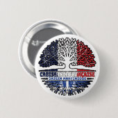 Badge Rond 5 Cm Martinique France France Arbre Roots (Devant & derrière)