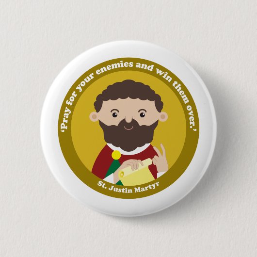 Badge Rond 5 Cm Martyr de St. Justin (Devant)