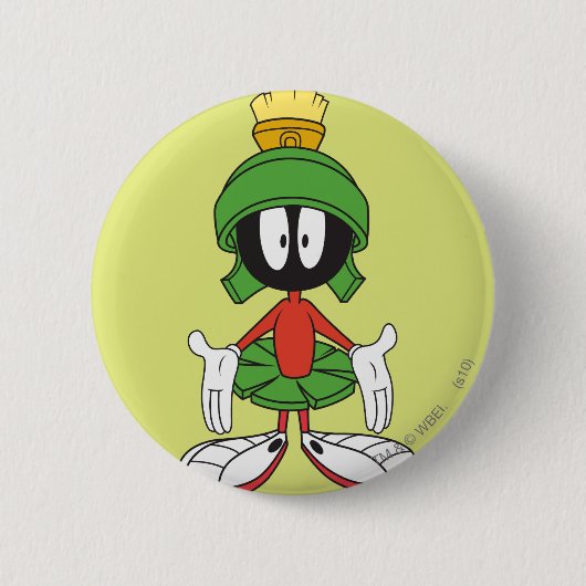 Badge Rond 5 Cm MARVIN LE MARTIAN™ Confus (Devant)