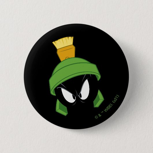 Badge Rond 5 Cm MARVIN MARTIAN™ Face en colère (Devant)