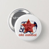BADGE ROND 5 CM MARX ENGELS LÉNINE (Devant & derrière)
