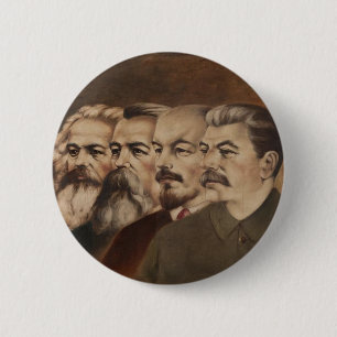 Badge Rond 5 Cm Marx, Engels, Lénine, et Stalin
