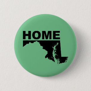 Badge Rond 5 Cm Maryland Accueil Loin De L'Écran Bouton D'État