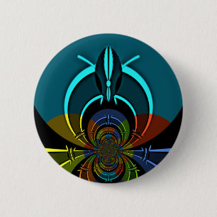 Badge Rond 5 Cm Masaï couleurs Hakuna Matata