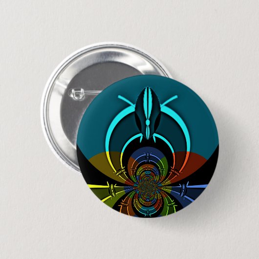 Badge Rond 5 Cm Masaï couleurs Hakuna Matata (Devant & derrière)