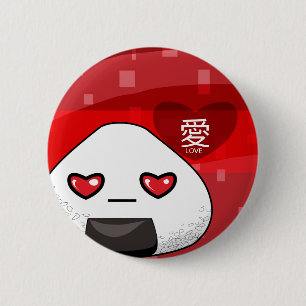 Badge Rond 5 Cm Mascotte de Manga de Japonais