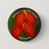 Badge Rond 5 Cm Masdevallia ignea Orchidée (Devant)
