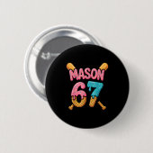 Badge Rond 5 Cm Mason 67 Ice Cream Drip Baseball  (Devant & derrière)